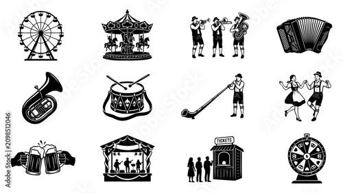 Festival and Fair Entertainment Silhouette Collection