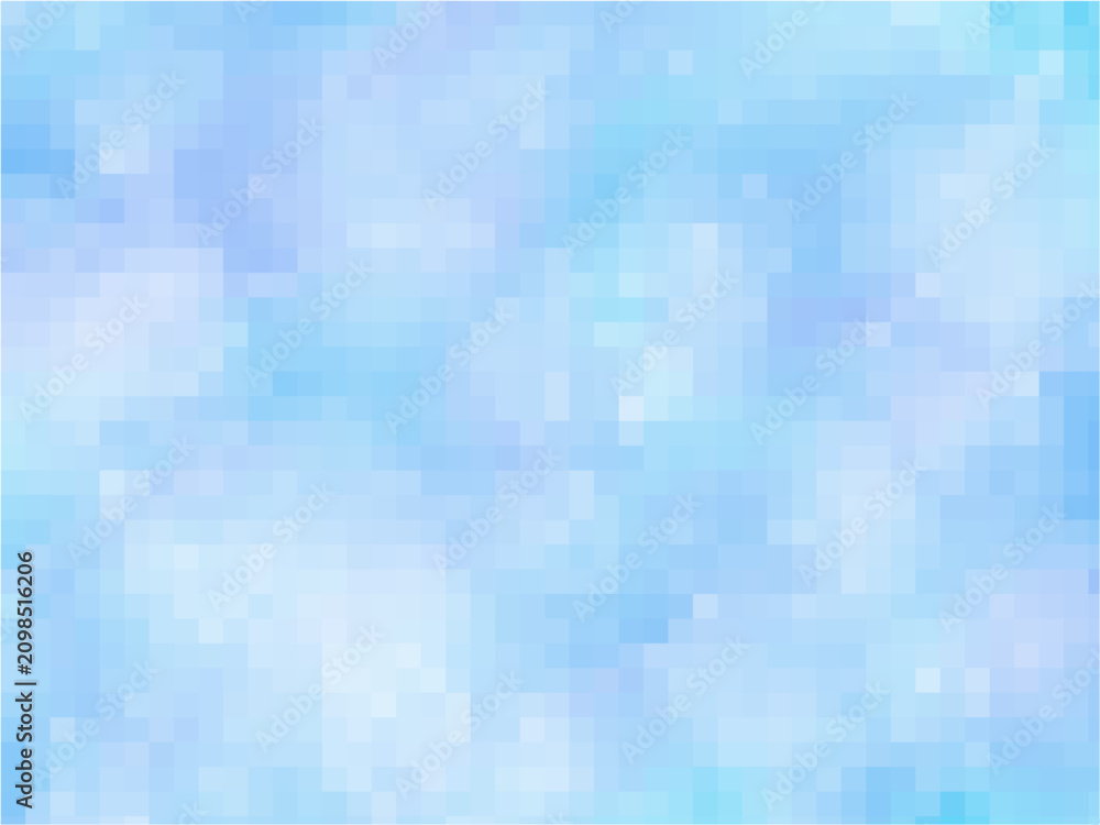 Obraz premium 水色の背景。梅雨時のアジサイ・花・ネモフィラ・青空・雨空・星空イメージ・水面・波飛沫・窓ガラスのような背景素材。水彩風テクスチャー。ブロック。パターン。モザイク。水彩の柔らかなにじみ。清涼感。涼しい。スプラッシュ。爽やかな水色。