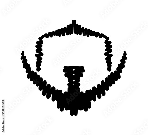 Konstfotografi It is a black line drawing of a beard.