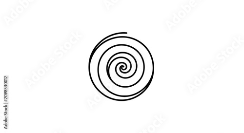 Fotografie Black spiral shape design element.
