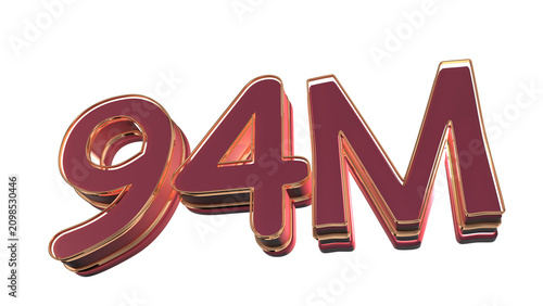 Red 3d number 94 million