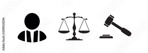 Fényképezés justice icon on white background