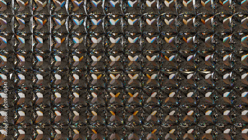 Black Diamond Pattern – Sparkling Smoky Crystal Texture Background, Seamless pattern of glittering faceted black diamonds with iridescent highlights, ideal for luxury and bold branding.