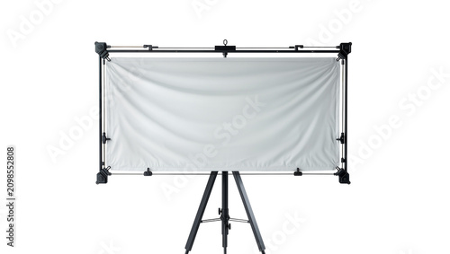 Bild auf Leinwand Professional photography backdrop screen on tripod, isolated on transparent back