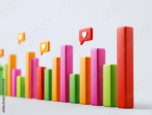 Engaging audience metrics analysis digital marketing data visualization minimalist space aesthetic appeal