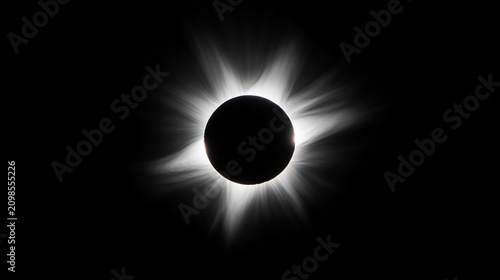 Total solar eclipse corona, daytime sky, celestial event, astronomy photography