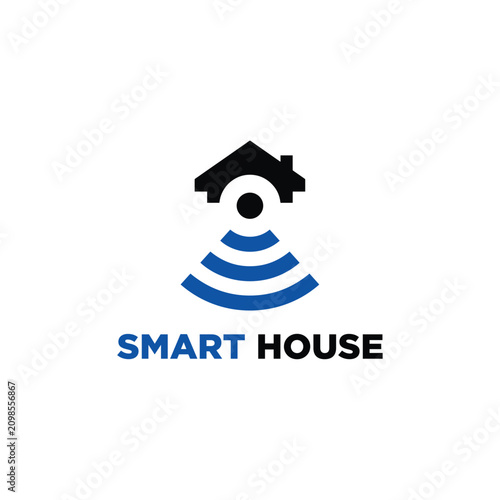 Smart House Logo Vector Simple Modern