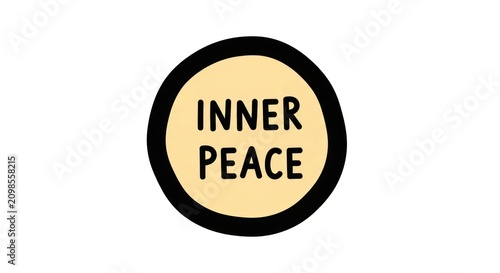 Inner peace inspirational symbol sign.