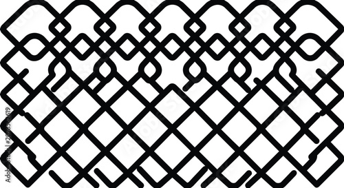 Foto Geometric interwoven chain link pattern
