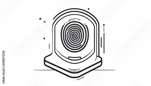 Fotografi Detailed Illustration of Security Camera.