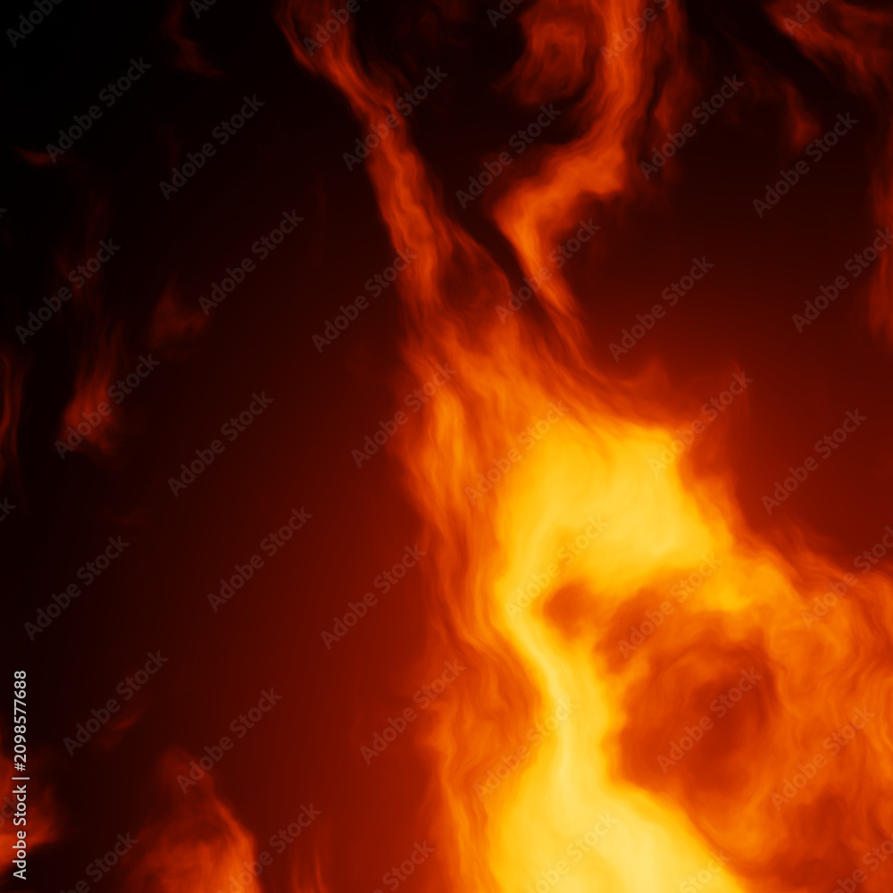 Fototapeta premium Abstract flame illustration. Fire background