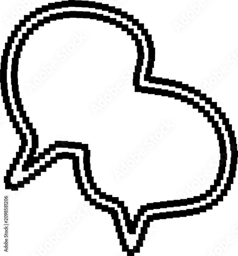 Pixel speech bubbles. Chat speech or dialogue