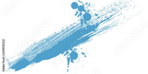 Abstract Black Ink Splatter Brush Stroke Grunge Texture Diagonal Paint Splash Background
