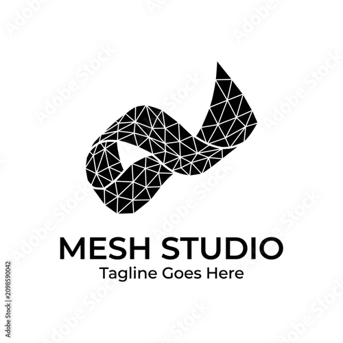 Abstract polygonal design representing architecture and creative studios.