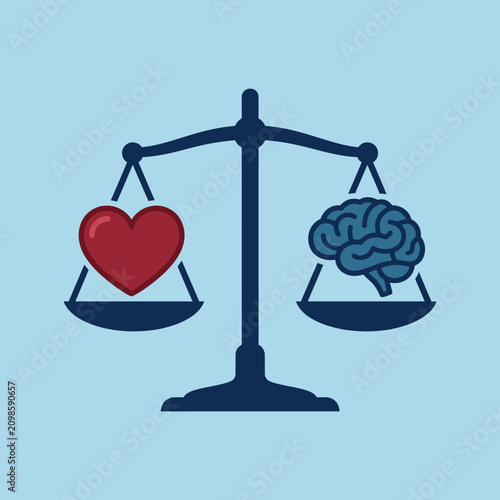 Obraz na plátně A perfect balance between emotion and reason