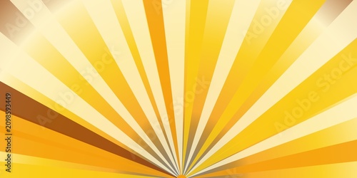Obraz na płótnie Radiating sunburst pattern with golden yellow beams emanating from bottom center point