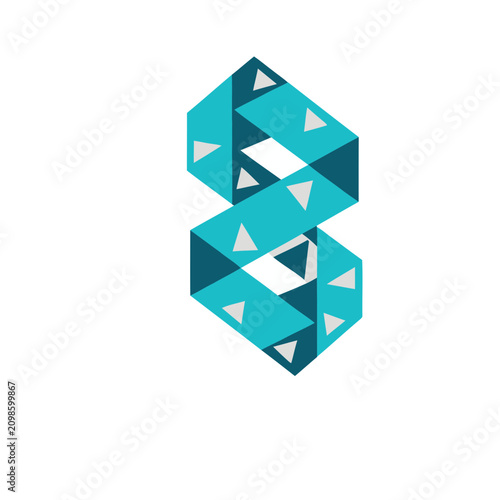 Abstract geometric shape with triangles