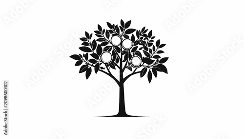 Tree with Leaves and Fruits.