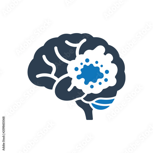 Bild auf Leinwand Ischemic Brain Infarction Stroke Icon