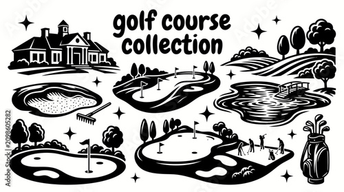 Foto golf courses featuring fairways greens bunkers water hazards clubhouses practice