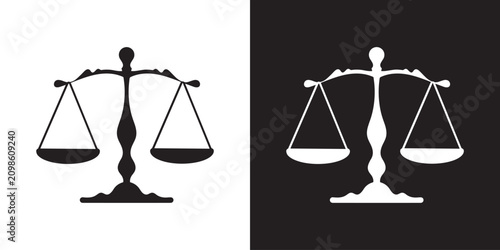 Foto justice icon on white background