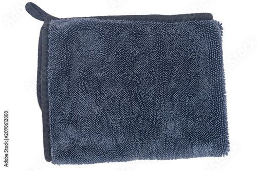 blue towel isolated on white