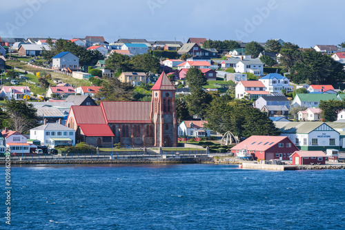 Bild auf Leinwand Urban architecture and landscape of Stanley, Falkland Islands