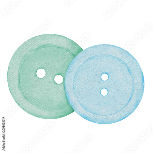 blue buttons isolated on white background