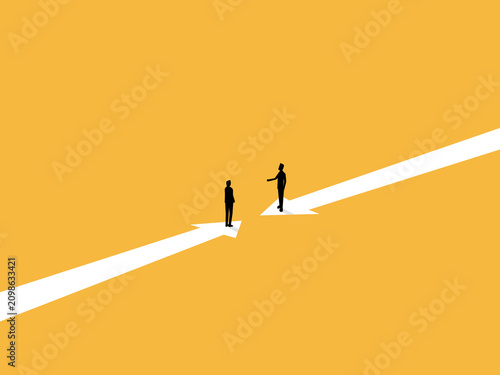 Two businessmen are negotiating. business concept