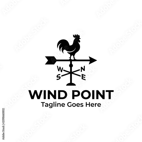 фотографія Traditional farm style weathercock for meteorological and rural branding