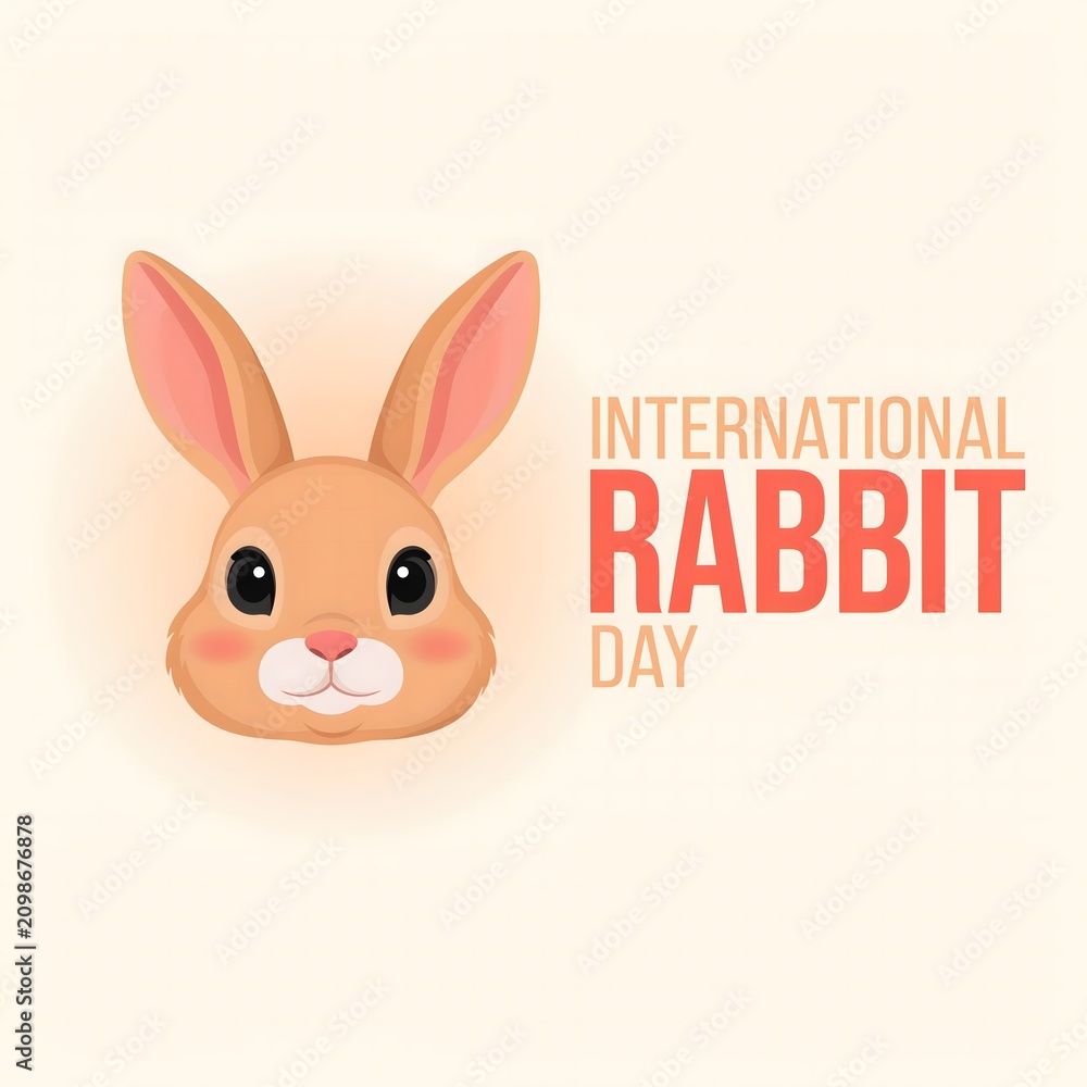Fototapeta premium Celebrate International Rabbit Day by promoting rabbit welfare animal care wildlife conservation kindness and appreciation for adorable rabbits around the world