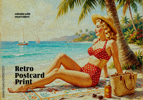 Retro Postcard Print