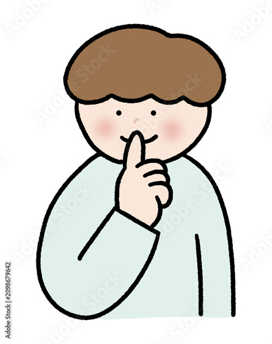 Fotografie hush gesture silence