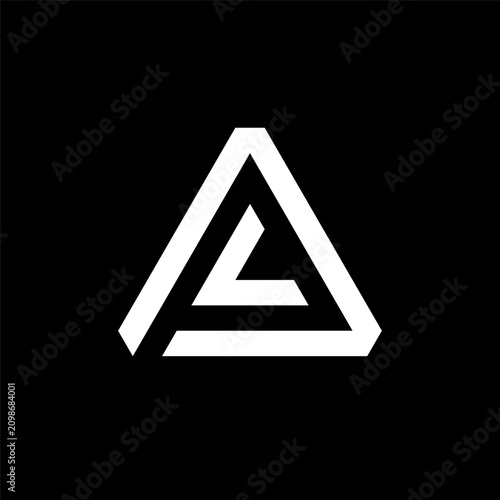 PL or AL letter creative monogram logo