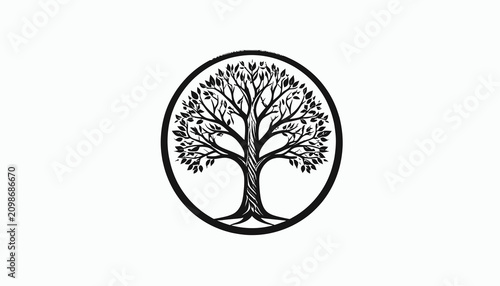 Foto Tree logo with circle frame.