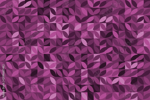 Abstract Purple Geometric Pattern with Overlapping Semi-Circles for Modern Backgrounds and Digital Textures