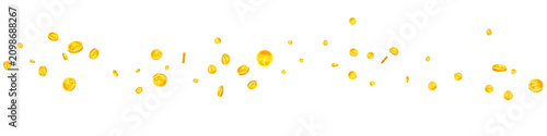 Foto Japanese yen coins falling