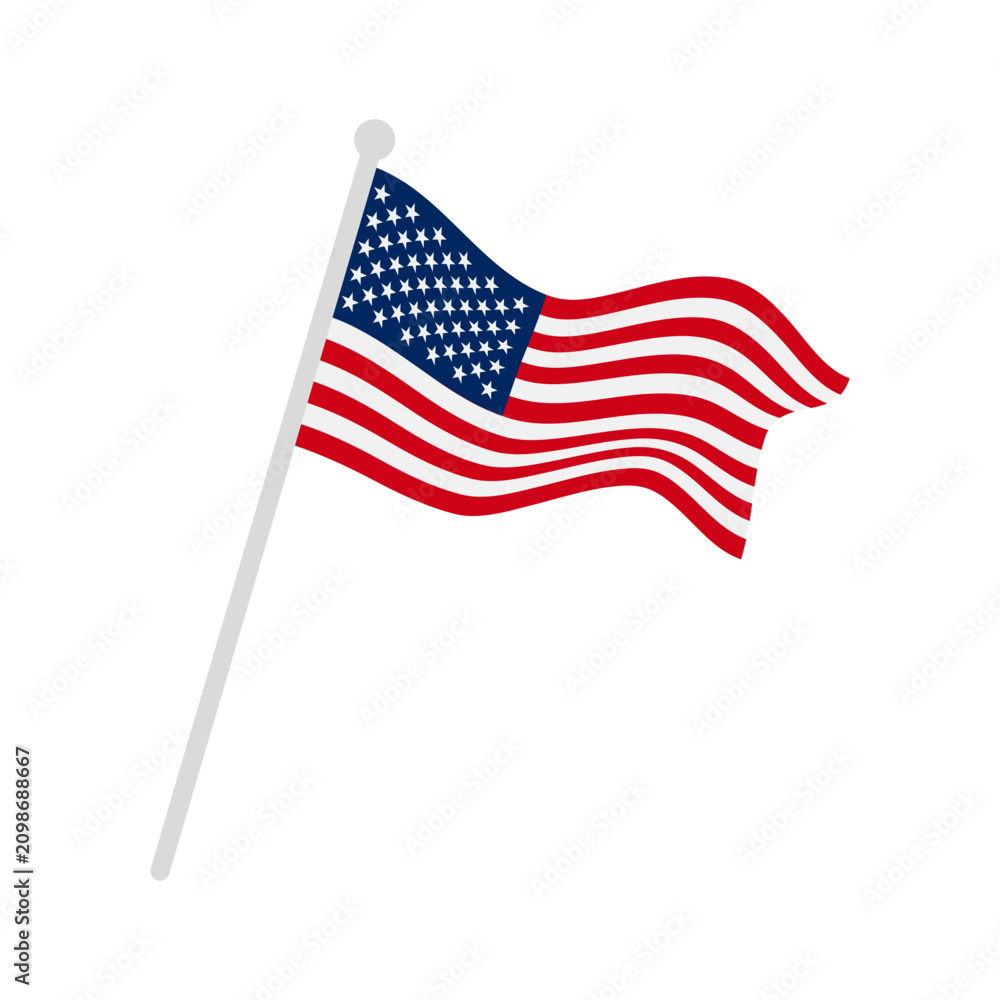 Obraz premium America Usa Flag Illustration