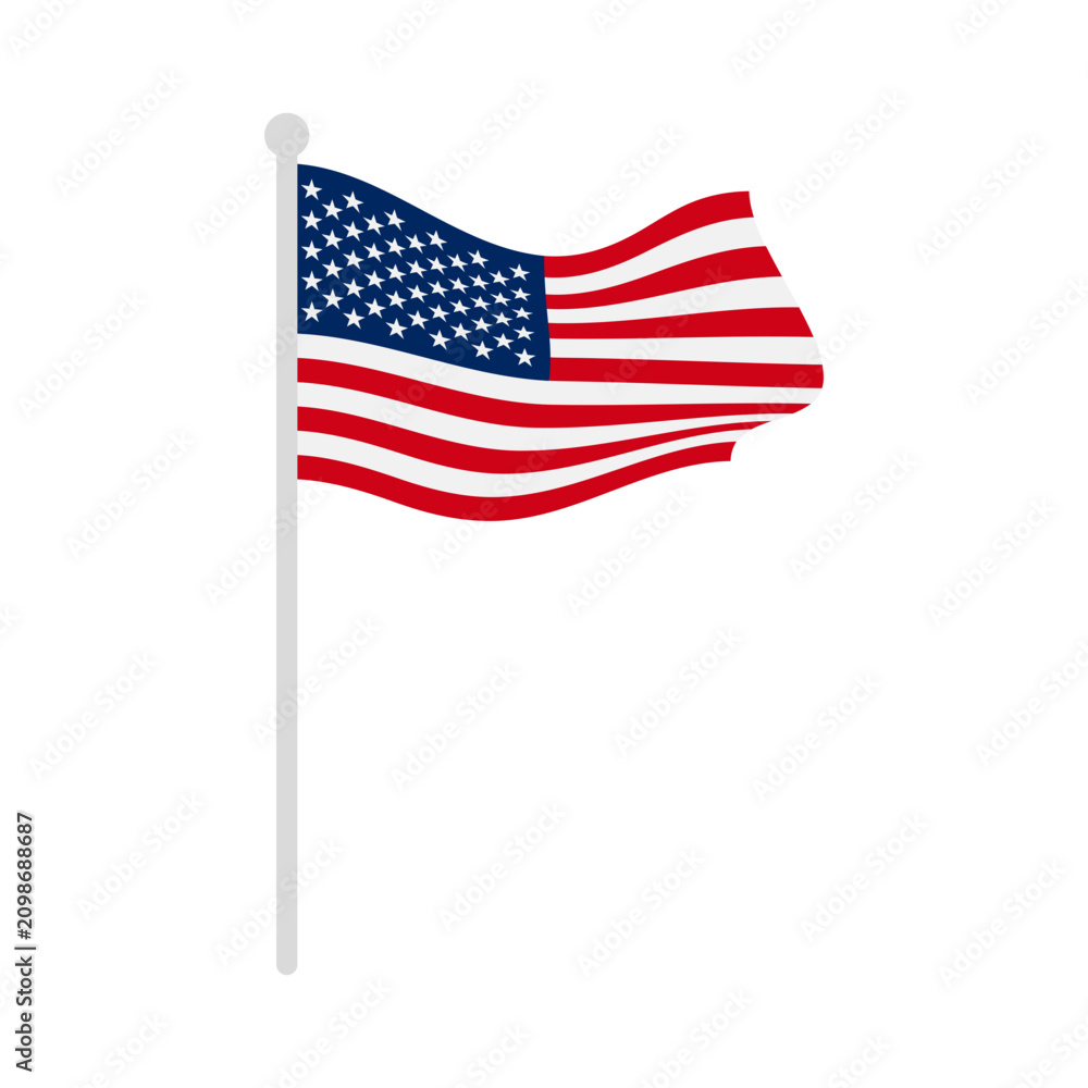 Fototapeta premium America Usa Flag Illustration