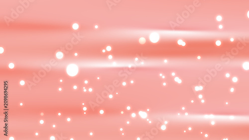 Soft Abstract Coral Pink Background Featuring Glowing Light Particles and Blurred Horizontal Motion Streaks for Elegant Design