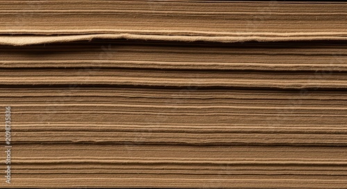Cardboard Layers Displaying Texture and Natural Brown Tones