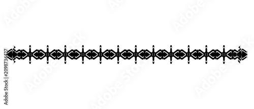Obraz na plátne frame with a curved inward shape from the top, bottom, right, and left, which is beautifully created from black and white colors, and has an interlocking edge