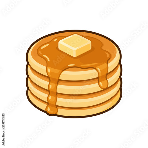 Classic Pancake Stack with Syrup