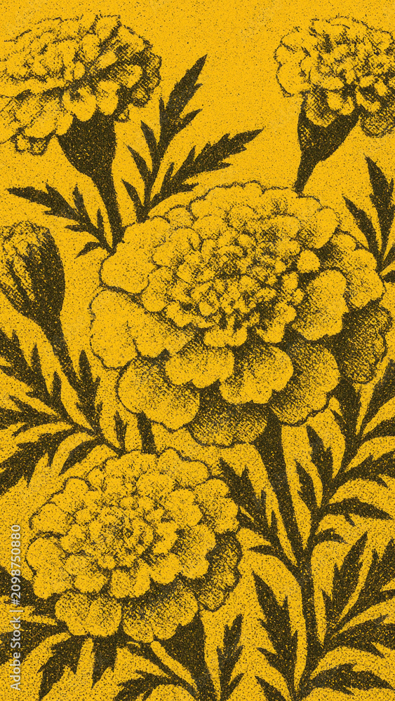 Obraz premium Vintage floral art mobile wallpaper