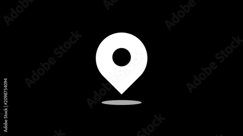 Minimalist UI Location Pin Map Pointer Navigation Animation Element