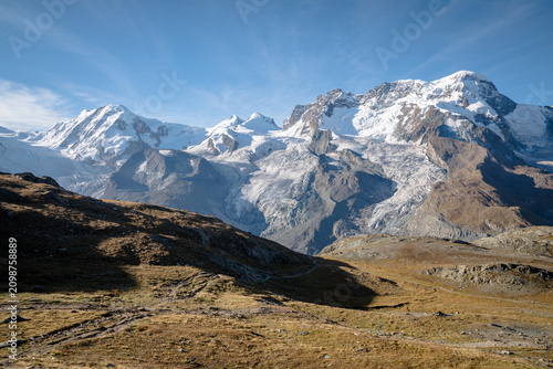 Obraz na plátne Views near the Riffelsee Lake in Switzerland