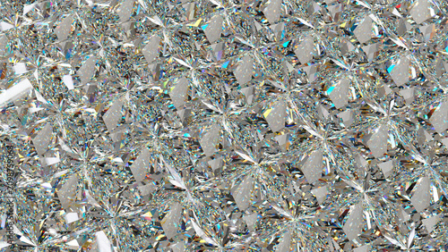 Silver Glitter Crystal Texture Background – Sparkling Diamond Foil Pattern, Close-up silver glitter texture with sparkling crystal facets, ideal for luxury backgrounds, festive designs, and shimmering