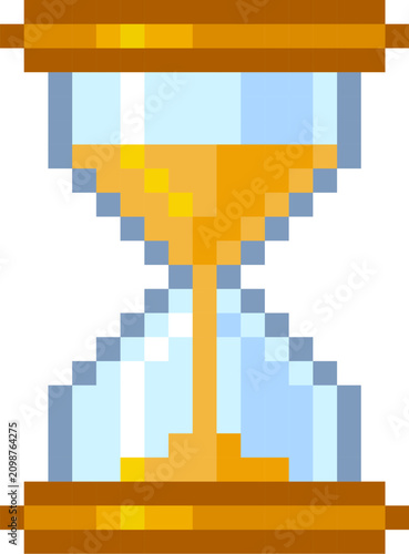 Hourglass Sand Falling Pixel Art