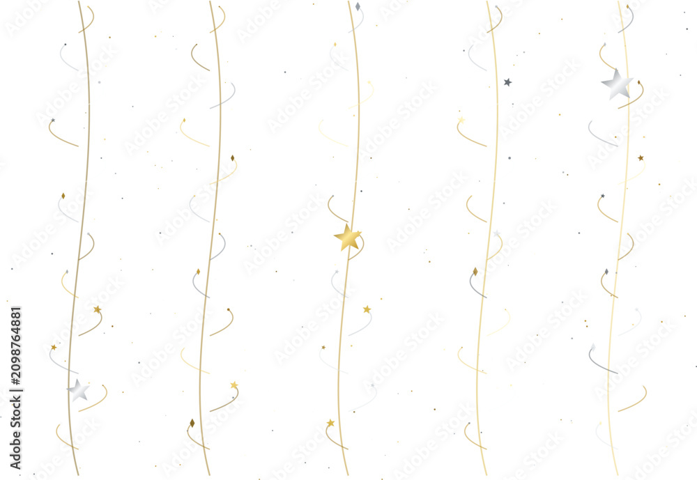 Obraz premium Delicate golden vines with tiny stars ascending against a soft speckled background