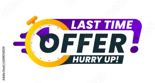 Photos Last time sale, price off offer deadline badge